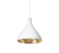 Lampadario Singolo Swell Medio Bianco/ Ottone