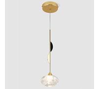 Lampadario soffitto , Lampadario industriale a LED in cristallo, luci a sospensione a bolla, lunghezza regolabile, lampada a sospensione in metallo for isola cucina, sala da pranzo, fattoria, 5 W