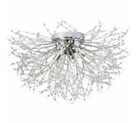 Lampadario Soffitto Plafoniera Argento Moderna Cristalli Fuochi Artificio [EEK: A+++]