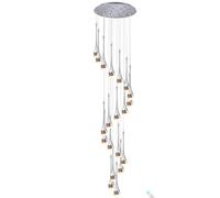 Lampadario Soggiorno Moderno Dimmerabile A Soffitto Led Lampadari Dorato Lampadario Di Cristallo A Goccia Di Pioggia Per Ingresso Corridoio Villa,Argento Lampada A Sospensione Orientabile A 16 Luci