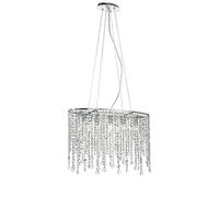 LAMPADARIO SOSPENSIONE A SOFFITTO CON CRISTALLI CROMO ORO