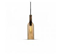 V-TAC VT-7558 Lampadario di Vetro a Forma di Bottiglia con Portalampada per Lampadine E14 - V-Tac: Marrone