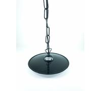 Lampadario sospensione con catena in ferro e piatto in acciaio smaltato 23 cm
