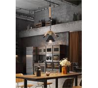 Lampadario sospensione corda in canapa portalampada e27 paralume campana [EEK: A+++]