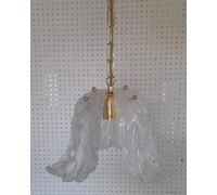 Lampadario sospensione in vetro di Murano cristallo catena oro classico Sylcom