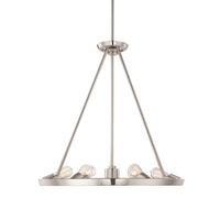 Lampadario Sospensione Lampada Sala Pranzo Plafoniera Argento D 71 CM 6 Fiamma