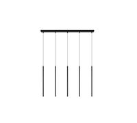 Lampadario Sospensione, Lampadario Moderno a LED Nero con Tubo Lungo da soffitto, lampadari combinati for Sala da Pranzo, Soggiorno, Sala da Pranzo, Decorazione Lampada a Sospensione