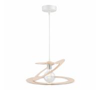 Lampadario Sospensione Metallo Taglio Laser 40 cm 1 luce E27 Beige