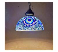 Lampadario Sospensione, Ristorante Esotico in Stile Realistico mediorientale, Hotel, locanda, Ristorante Xinjiang, caffetteria, Soggiorno, Camera da Letto, corridoio, lampadario in Vetro(Blue 25cm)