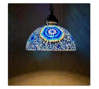 Lampadario Sospensione, Ristorante Esotico in Stile Realistico mediorientale, Hotel, locanda, Ristorante Xinjiang, caffetteria, Soggiorno, Camera da Letto, corridoio, lampadario in Vetro(Blue 30cm)