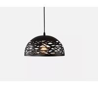 Lampadario sospeso a campana cupola luce led E27 in metallo nero bianco moderno [EEK: A+++]