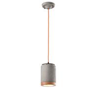Lampadario Sospeso Cucina Aspetto Cemento Ø 12,5 Cm In Ceramica Legno E27