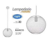 LAMPADARIO SOSPESO IN METALLO BIANCO MODERNO 2580 CM DA SOFFITTO NAP-780165