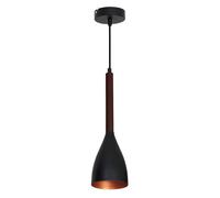 Lampadario Sospeso In Metallo Nero Oro E27 Per Tavolo Da Pranzo