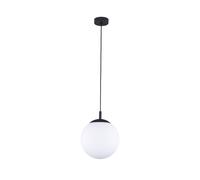 Lampadario Sospeso In Vetro A Sfera Ø 25Cm H: Max. 165Cm Nero Bianco E27