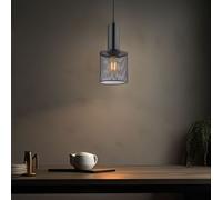 Lampadario Sospeso Lampada Da Pranzo Nera Intrecciata Lampada Da Cucina H 120 Cm [EEK: Non valutato]