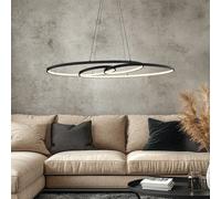 Lampadario Sospeso Lampada Da Soggiorno Nera Lampada Da Cucina LED H 120 Cm [EEK: Inaditato]