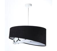 Lampadario Sospeso Per Camera Da Letto Rotondo Ø 50 Cm Tessuto Velluto