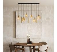 Steinhauer Lampada a sospensione Bollique, ottone, a 9 luci, vetro, metallo Steinhauer