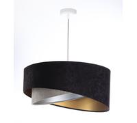 Lampadario Sospeso Per Tavolo E27 Rotondo D: 50 Cm Nero Oro Grigio Argento