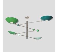 Lampadario Sputnik A Quattro Ombre Premium Multicolore Stile Stilnovo