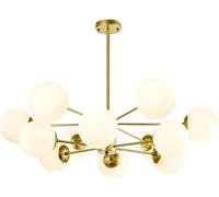 Lampadario Sputnik Dorato A 16 Luci, Lampadario Moderno con Bracci Regolabili, Illuminazione A Sospensione di metà Secolo, Lampadario Industriale Vintage per Soggiorno., Golden, 12 Lights