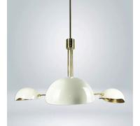 Lampadario Sputnik In Ottone E Crema A Soffitto Design Mid Century Italiano