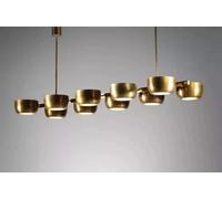 Lampadario Sputnik In Ottone Grezzo Moderno Italiano Degli Anni 50