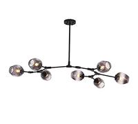 Lampadario sputnik moderno 7 luci e27 lampadario a pendente secolo illuminazione a sospensione regolabile lampada a soffitto regolabile per la sala da pranzo cucina a barra del corridoio, blu, 6 luci