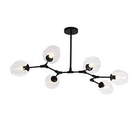 Lampadario sputnik moderno 7 luci e27 lampadario a pendente secolo illuminazione a sospensione regolabile lampada a soffitto regolabile per la sala da pranzo cucina a barra del corridoio, blu, 6 luci