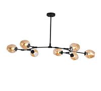 Lampadario sputnik moderno 7 luci e27 lampadario a pendente secolo illuminazione a sospensione regolabile lampada a soffitto regolabile per la sala da pranzo cucina a barra del corridoio, blu, 6 luci
