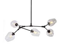 Lampadario sputnik moderno 7 luci e27 lampadario a pendente secolo illuminazione a sospensione regolabile lampada a soffitto regolabile per la sala da pranzo cucina a barra del corridoio, blu, 6 luci