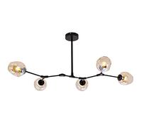 Lampadario sputnik moderno 7 luci e27 lampadario a pendente secolo illuminazione a sospensione regolabile lampada a soffitto regolabile per la sala da pranzo cucina a barra del corridoio, blu, 6 luci