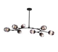 Lampadario sputnik moderno 7 luci e27 lampadario a pendente secolo illuminazione a sospensione regolabile lampada a soffitto regolabile per la sala da pranzo cucina a barra del corridoio, blu, 6 luci