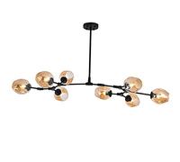 Lampadario sputnik moderno 7 luci e27 lampadario a pendente secolo illuminazione a sospensione regolabile lampada a soffitto regolabile per la sala da pranzo cucina a barra del corridoio, blu, 6 luci