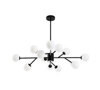Lampadario Sputnik Moderno a Ciondolo in Vetro glassati Light G9 lampadari soffitto fidefuini Neri e Oro compatibili con Soggiorno, Cucina, Camera da Letto, Sala da Pranzo, lampadari a LED