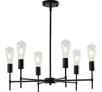 Lampadario Sputnik Nero Vintage Metallo Semi Incasso Plafoniera Moderna St
