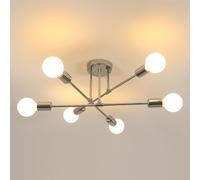 Lampadario Sputnik Vintage E27 Plafoniera da Soffitto Industrial con 6
