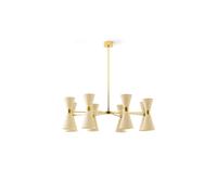 Lampadario Stilnovo Megafono 16 Oro/Avorio
