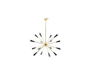 Lampadario Stilnovo Sputnik 16 Oro/ Nero