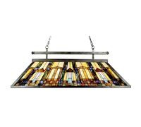 Lampadario Tiffany Inglenook Metallo Bronzo Valiant 3 Luci E27