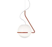 Lampadario Tonda Grande Bianco/Arancione