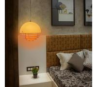 Lampadario tramonto in stile moderno, lampada tramonto sulla spiaggia artistica e creativa, tre temperature di colore per adattarsi a una varietà di scene, adatta a ristoranti, camere da letto