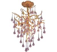 Lampadario V-intage In Cristallo Da Soffitto, Moderno E Semplice, Tutto In Rame,Plafoniera Lampadario Da Soffitto