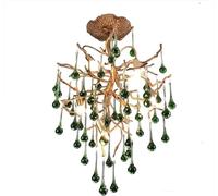 Lampadario V-intage In Cristallo Da Soffitto, Moderno E Semplice, Tutto In Rame,Plafoniera Lampadario Da Soffitto