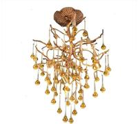 Lampadario V-intage In Cristallo Da Soffitto, Moderno E Semplice, Tutto In Rame,Plafoniera Lampadario Da Soffitto