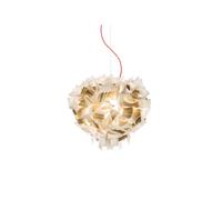 Lampadario Veli Aurea Bianco/Oro Con Cavo Rosso