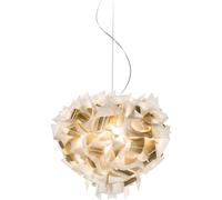 Lampadario Veli Aurea Bianco/Oro Con Cavo Trasparente