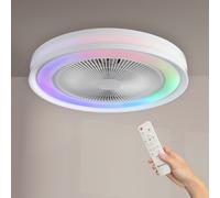Lampadario Ventilatore da soffitto Colours 36W illuminazione Led CCT+RGB regolabile con telecomando M LEDME