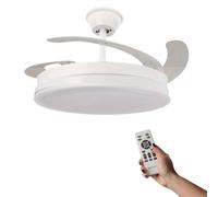 Lampadario Ventilatore da soffitto Olga 36W Bianco illuminazione Led CCT regolabile con telecomando M mimotec